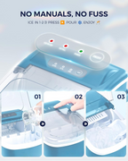 Countertop Ice Maker Machine with Carry Handle, 26lbs/24Hrs Production, 9 Ice Cubes Ready in 6 Mins, Auto‑Cleaning Portable Ice Maker with Basket and Scoop for Home Kitchen Camping RV